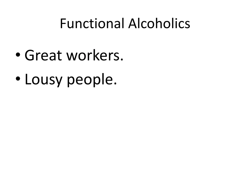 functional alcoholics