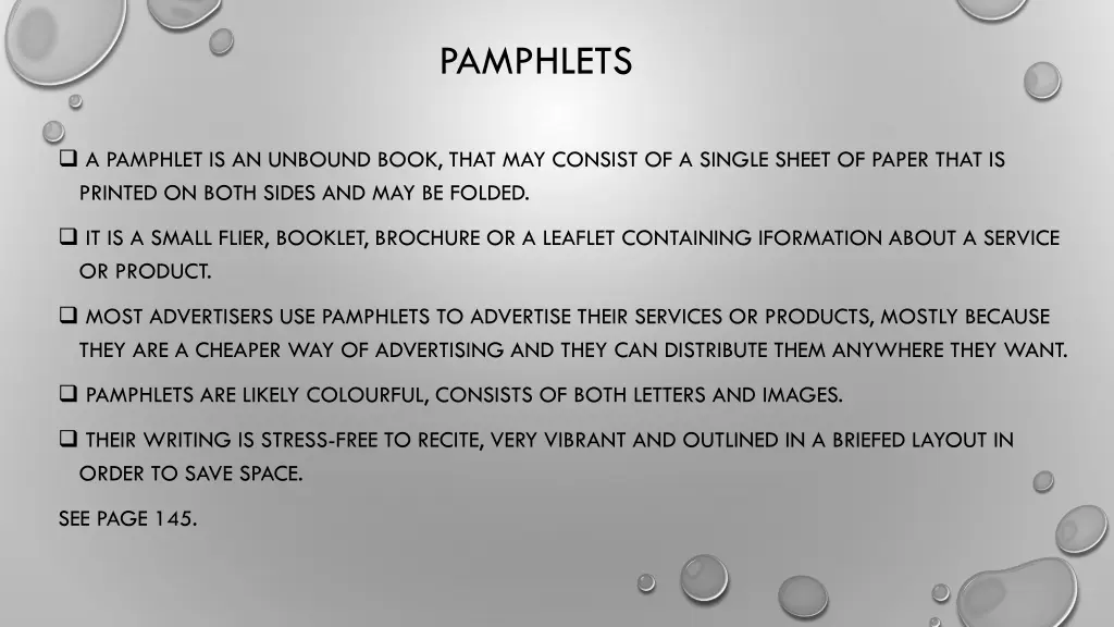 pamphlets