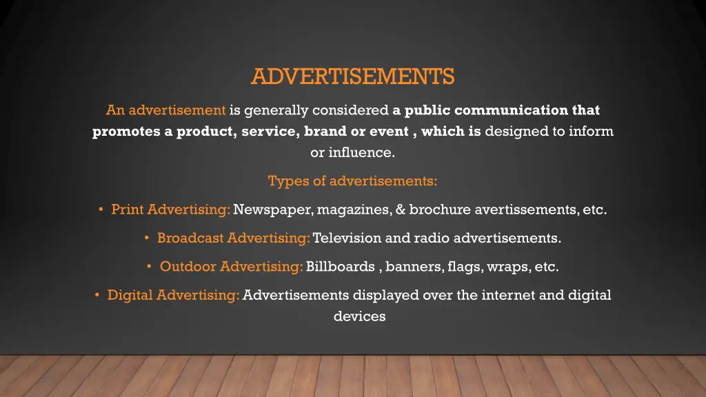 advertisements