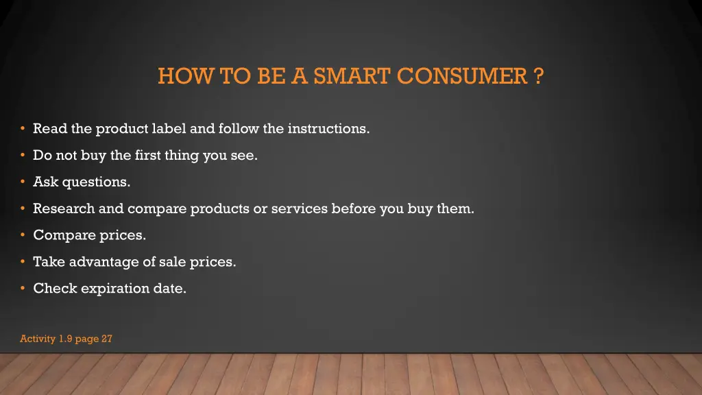 how to be a smart consumer