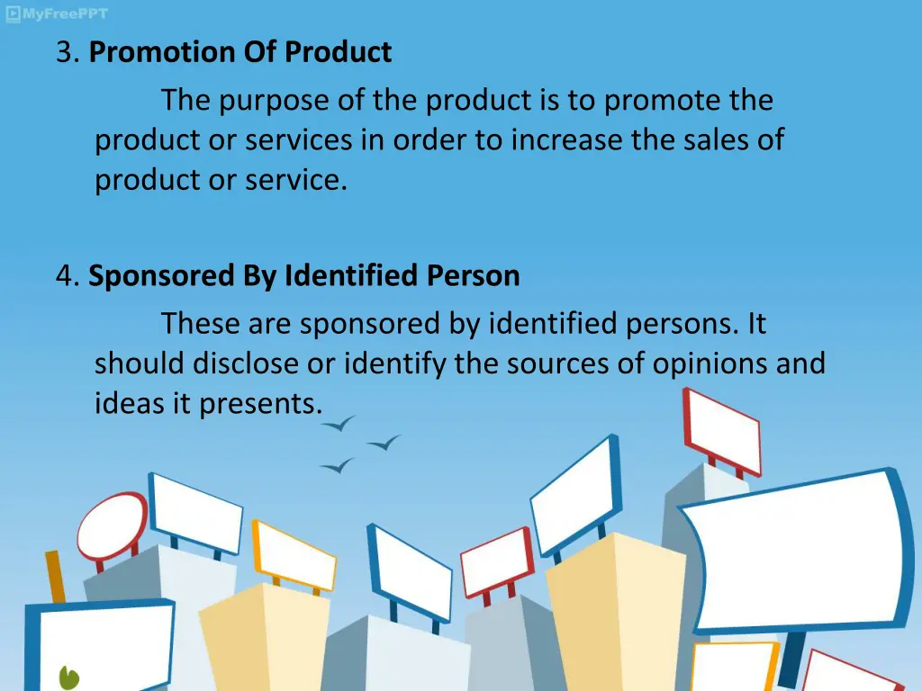 3 promotion of product the purpose of the product