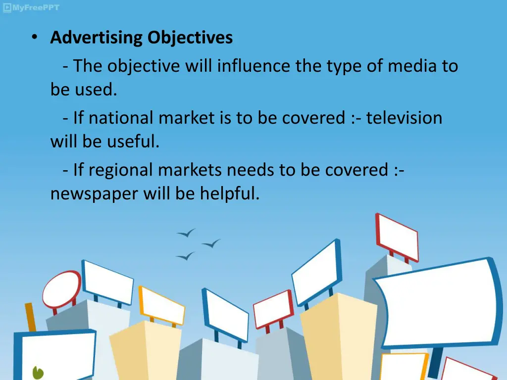 advertising objectives the objective will