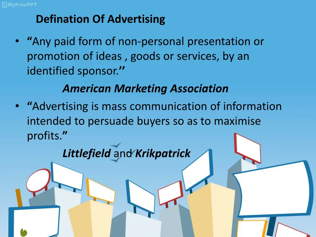 defination of advertising