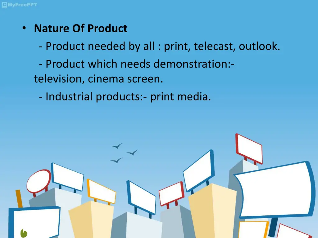 nature of product product needed by all print