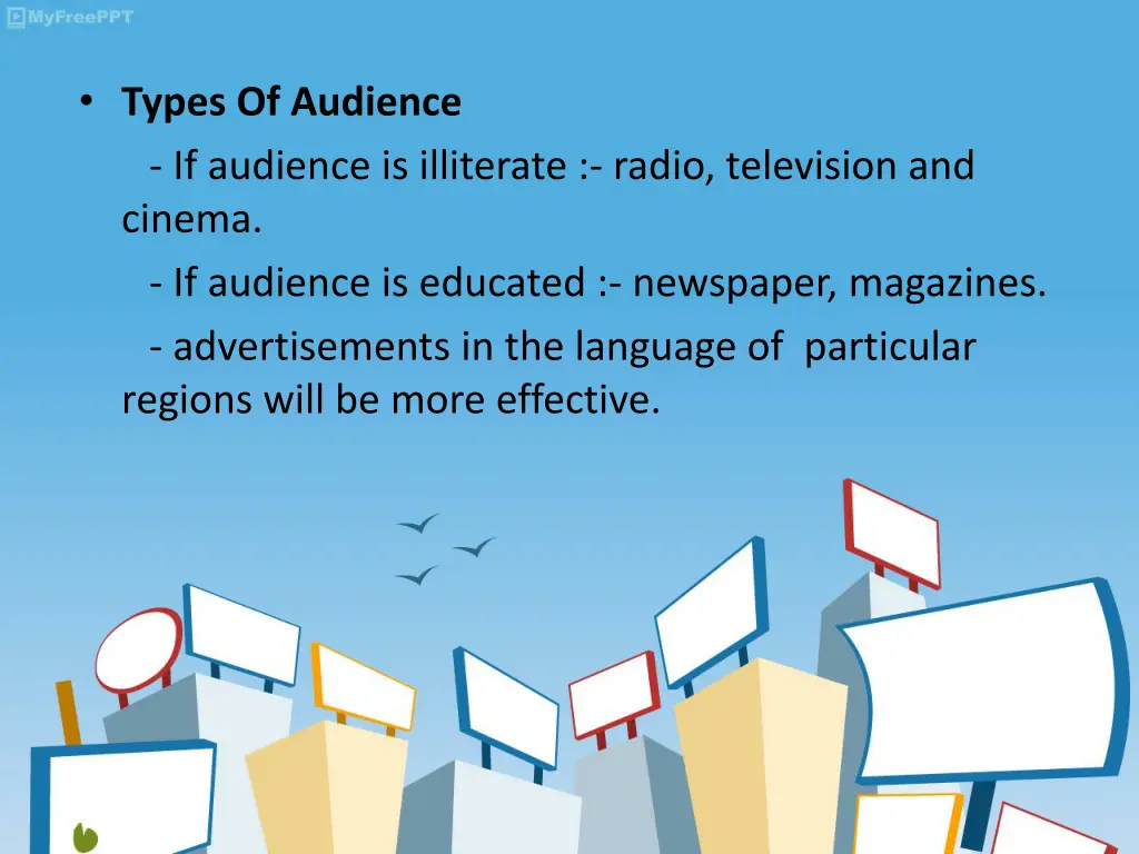 types of audience if audience is illiterate radio