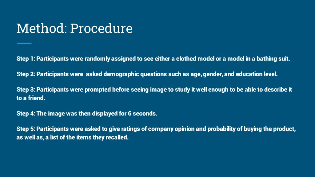 method procedure