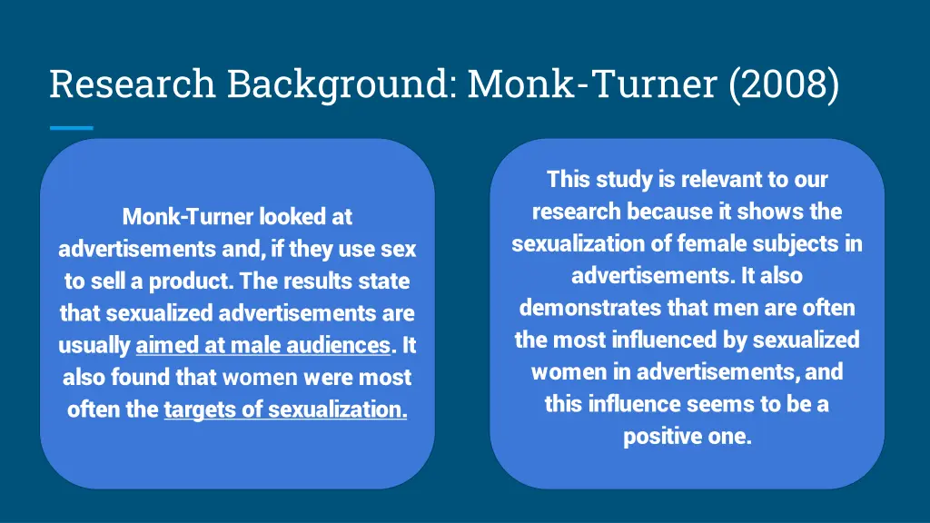 research background monk turner 2008