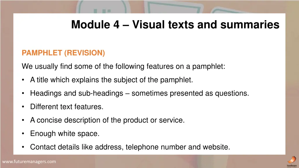 module 4 visual texts and summaries