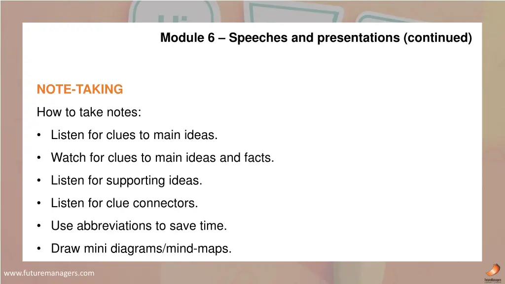 module 6 speeches and presentations continued 10