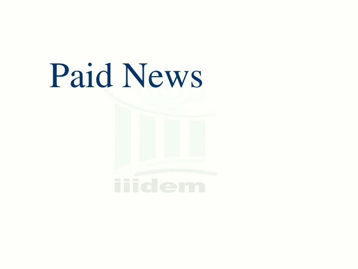 paid news