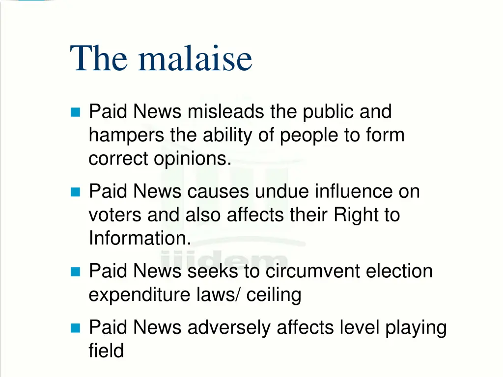 the malaise