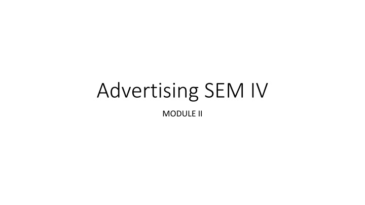 advertising sem iv