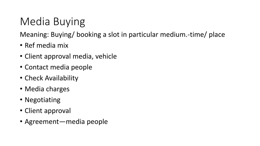 media buying meaning buying booking a slot