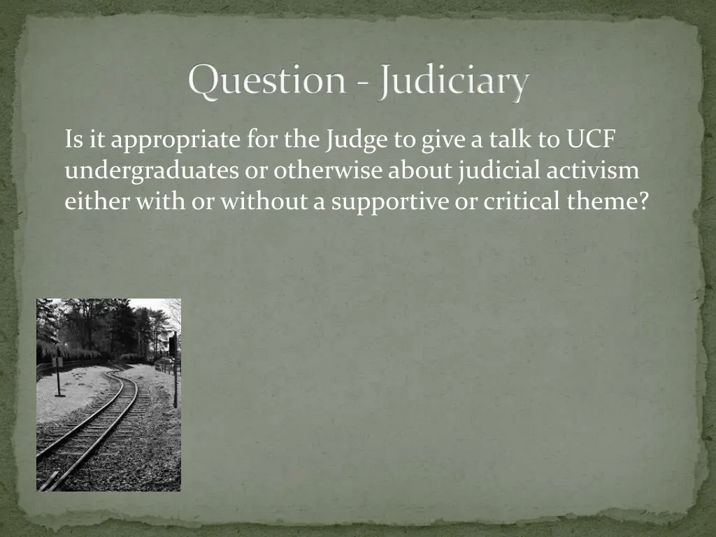 question judiciary