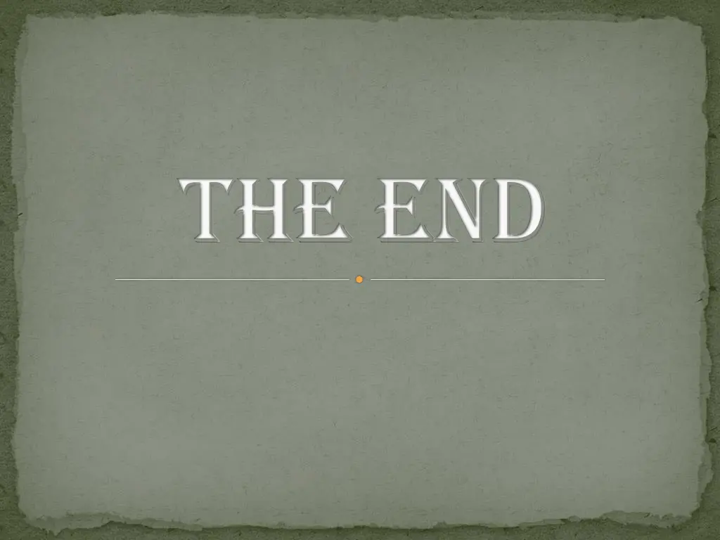 the end