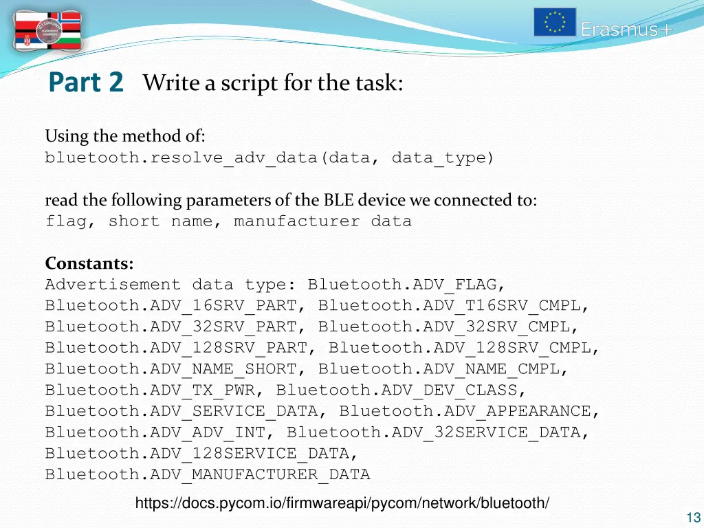 part 2 write a script for the task