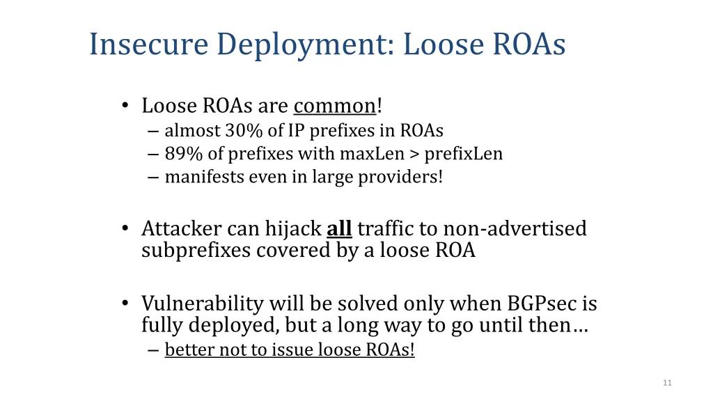 insecure deployment loose roas 2