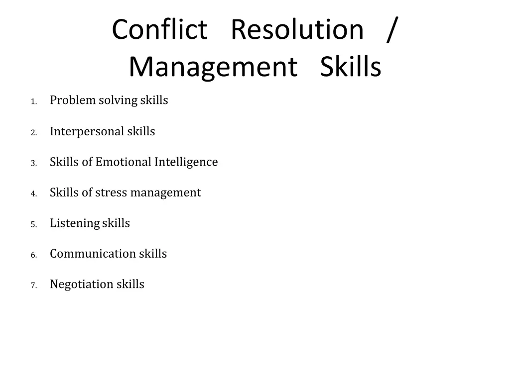 conflict resolution management skills