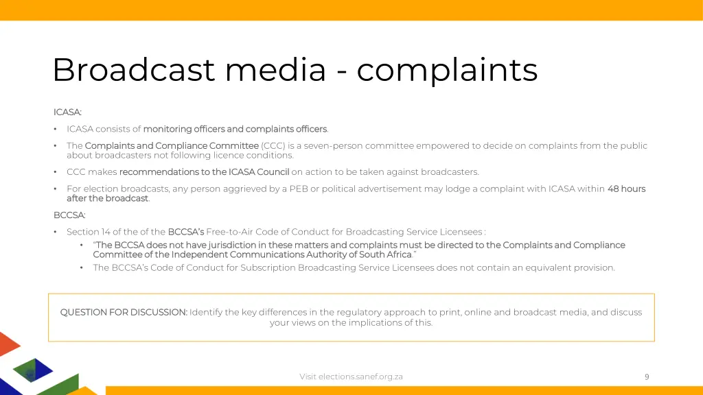 broadcast media complaints