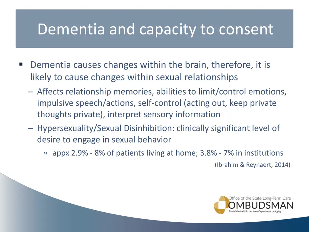 dementia and capacity to consent