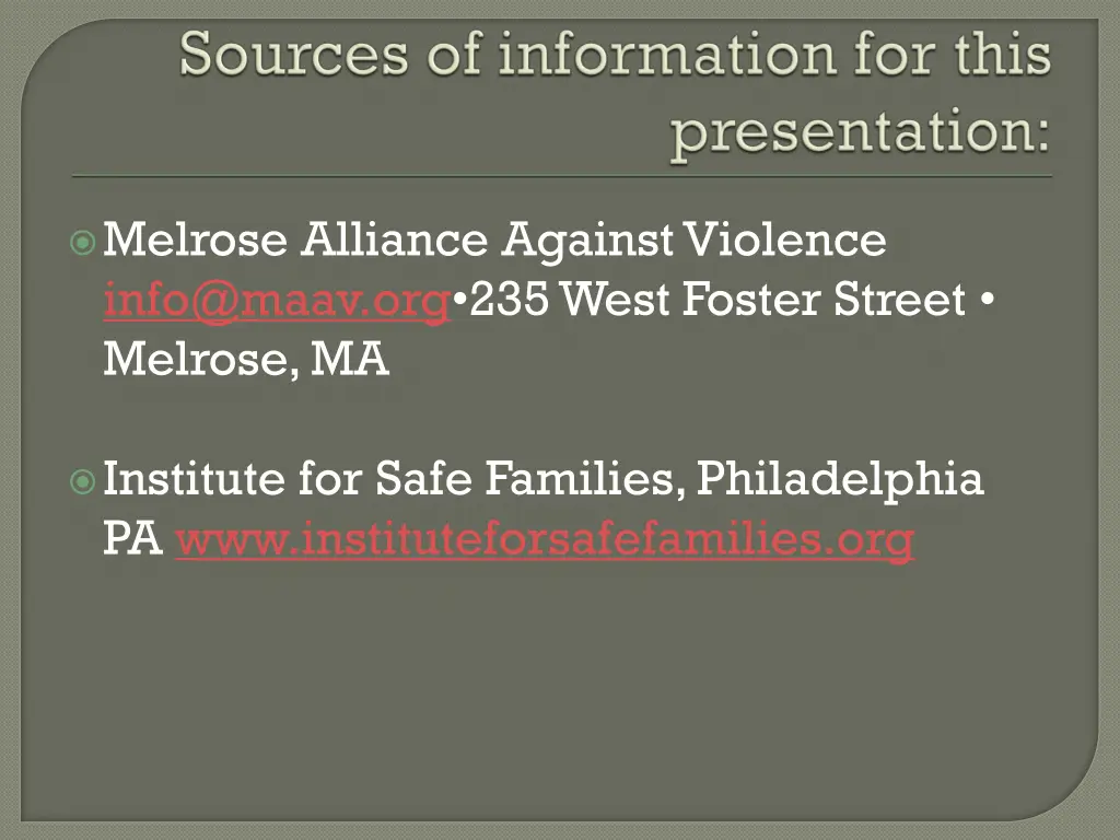 melrose alliance against violence info@maav