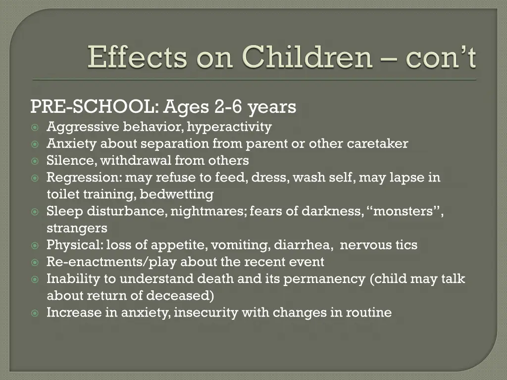 pre school ages 2 6 years aggressive behavior