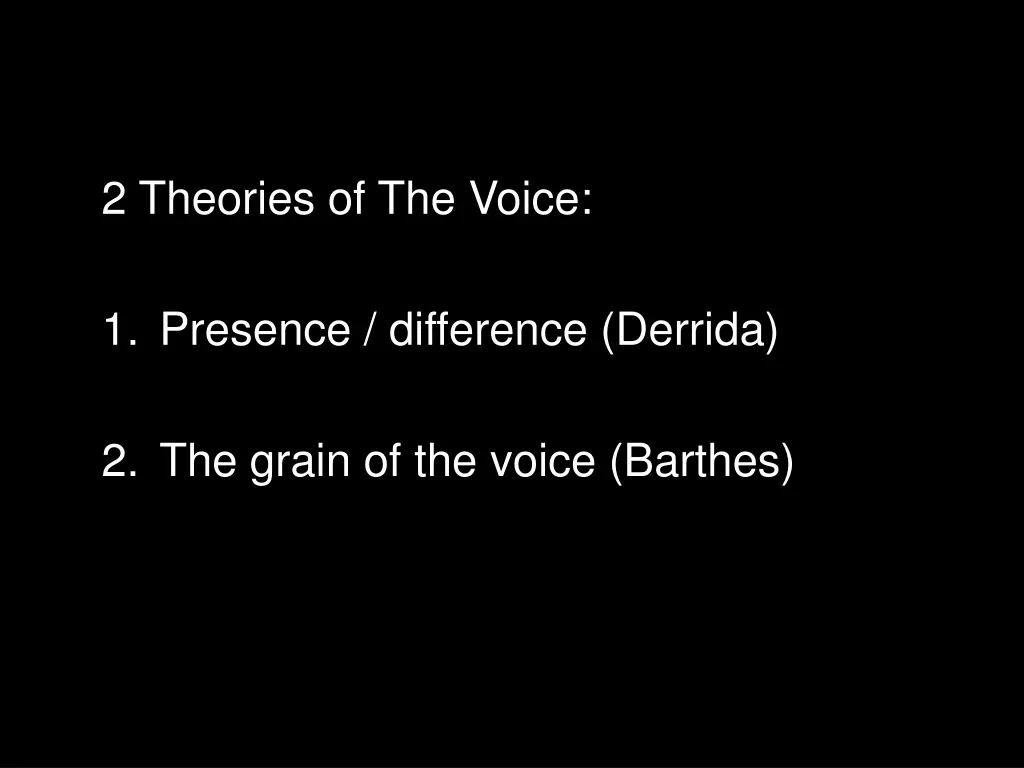 2 theories of the voice