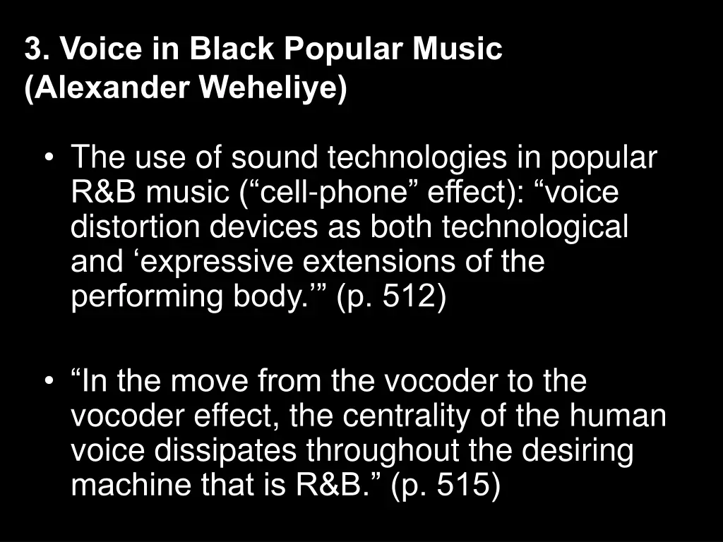 3 voice in black popular music alexander weheliye