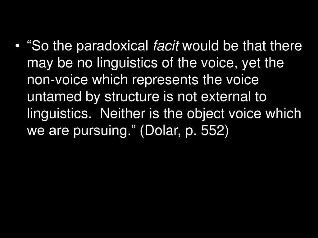 so the paradoxical facit would be that there