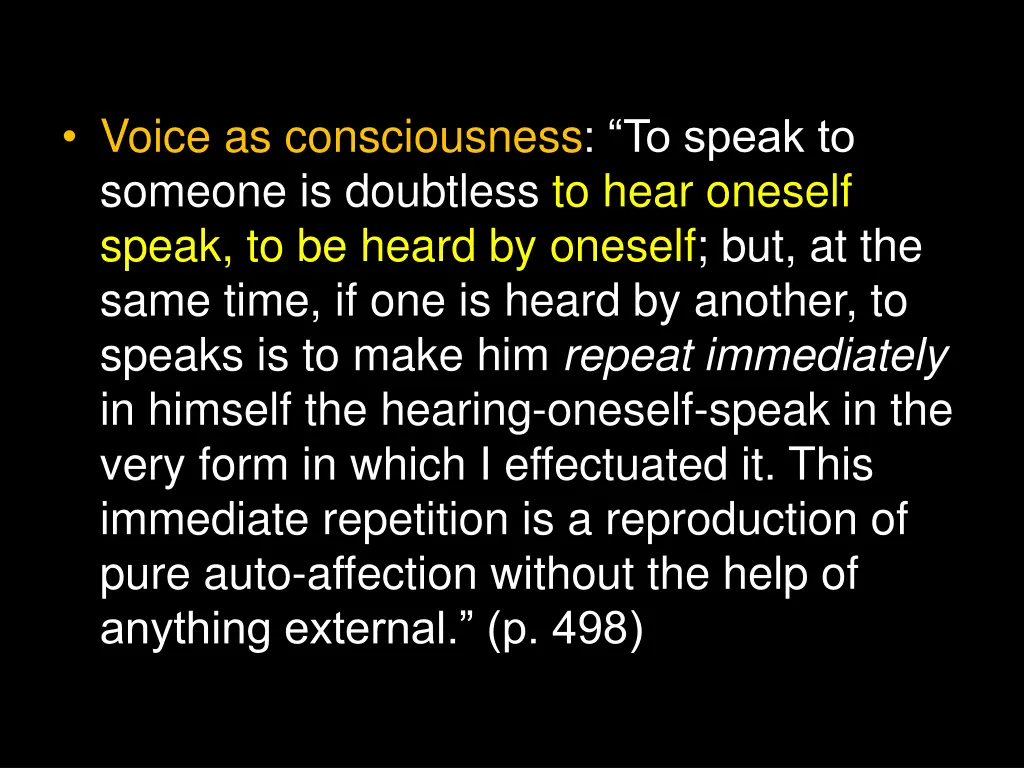 voice as consciousness to speak to someone 1