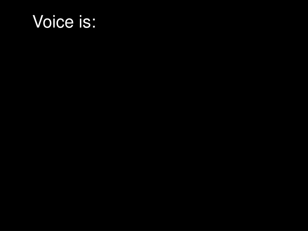 voice is