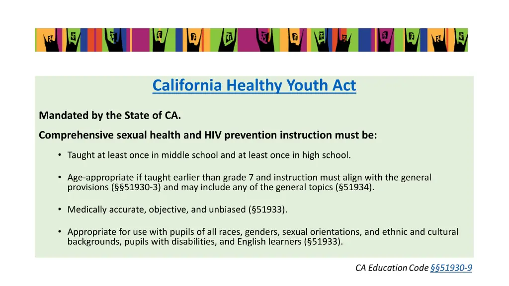 california healthy youth act