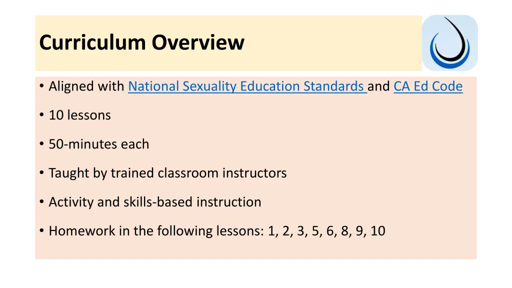 curriculum overview