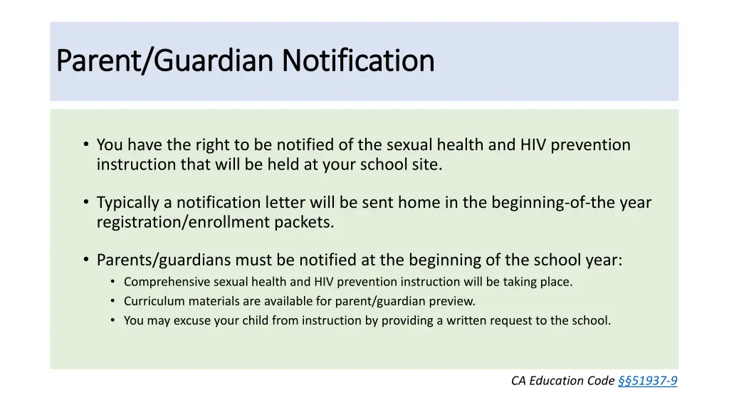 parent guardian notification parent guardian