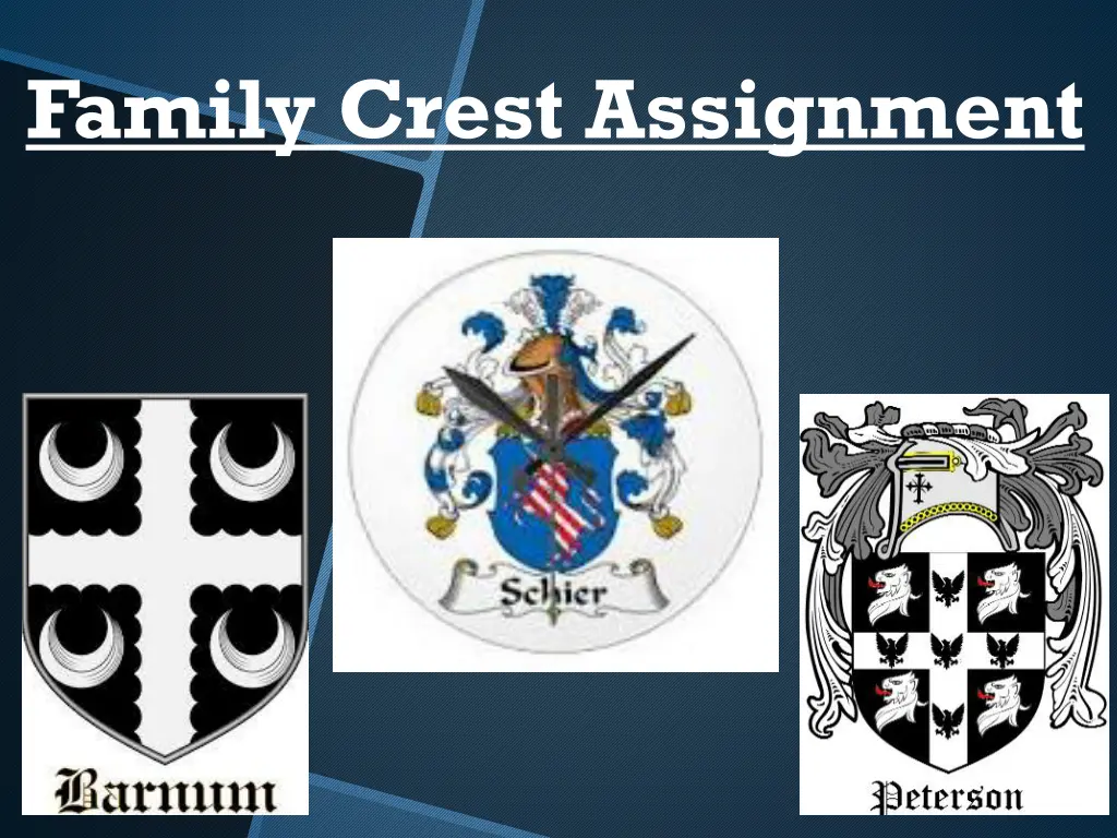 family crest assignment