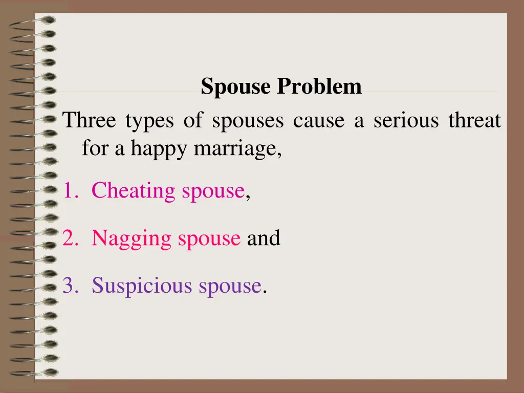 spouse problem