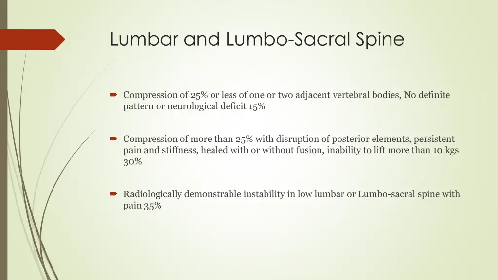 lumbar and lumbo sacral spine