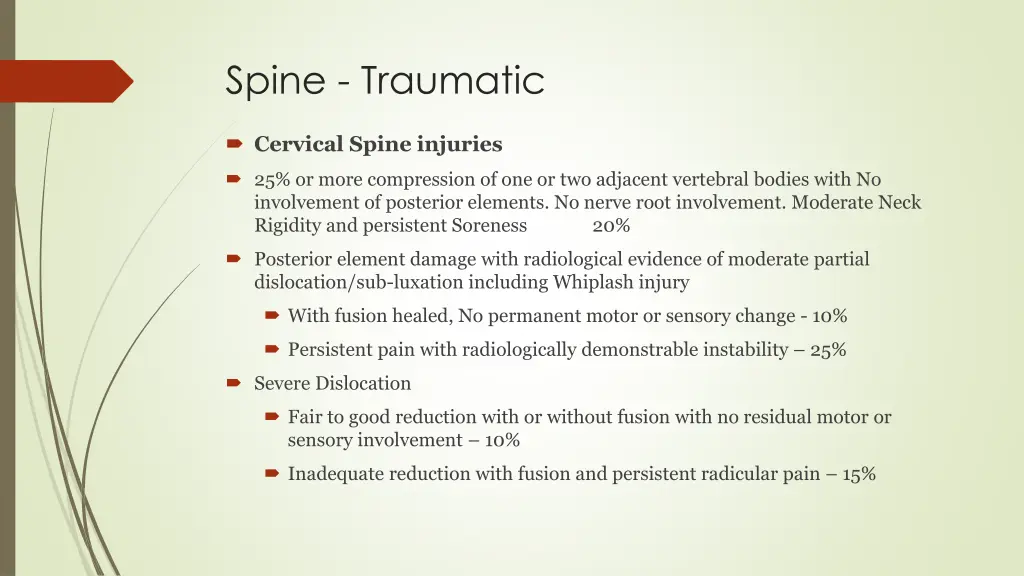 spine traumatic