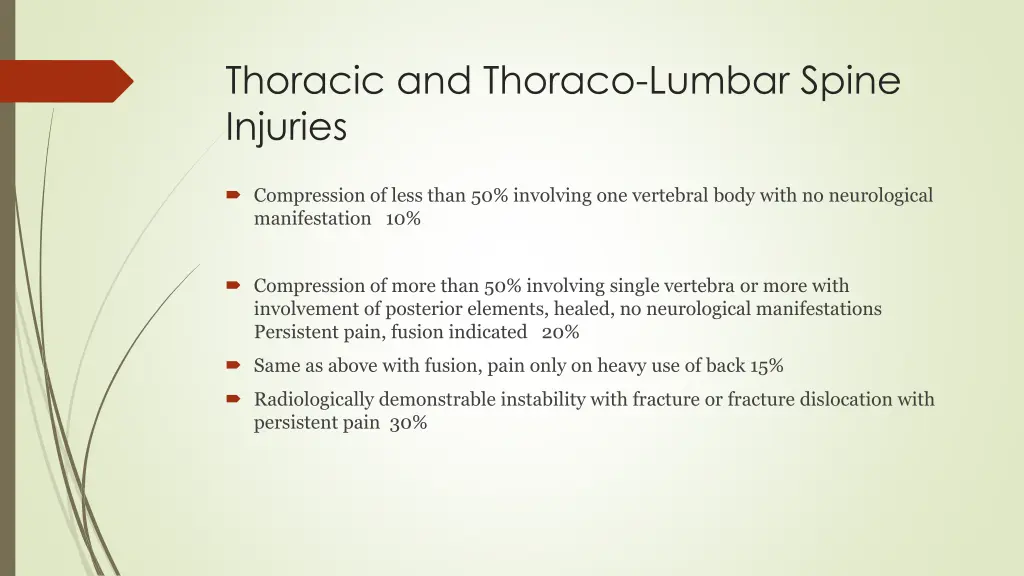 thoracic and thoraco lumbar spine injuries