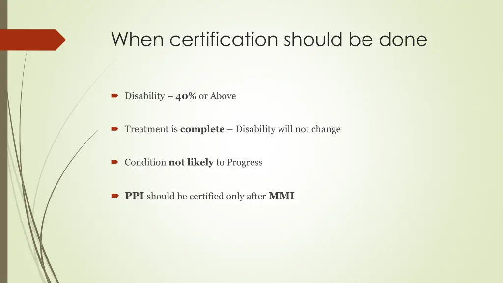 when certification should be done