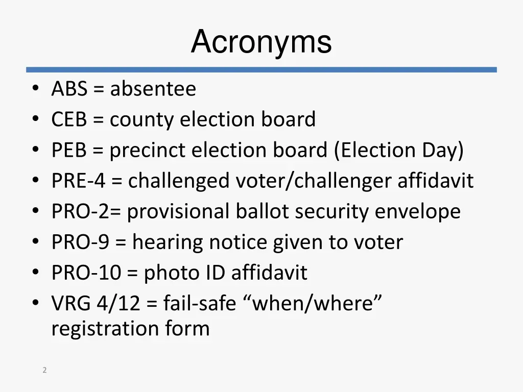 acronyms