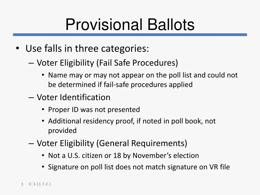 provisional ballots