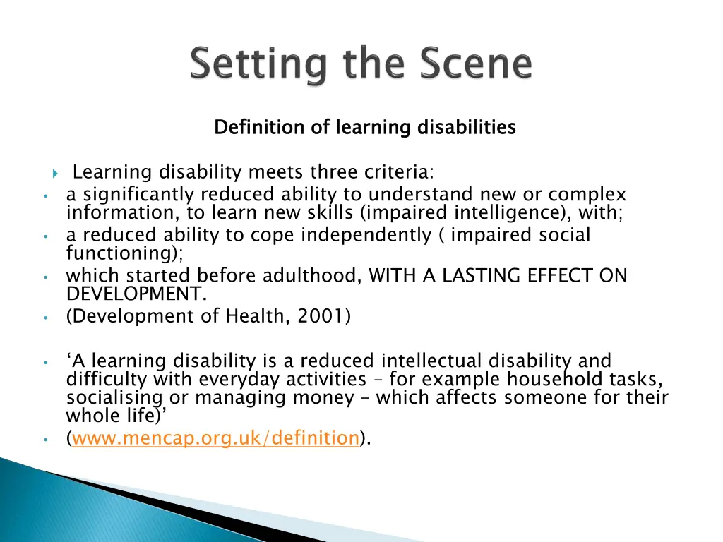 definition of learning disabilities