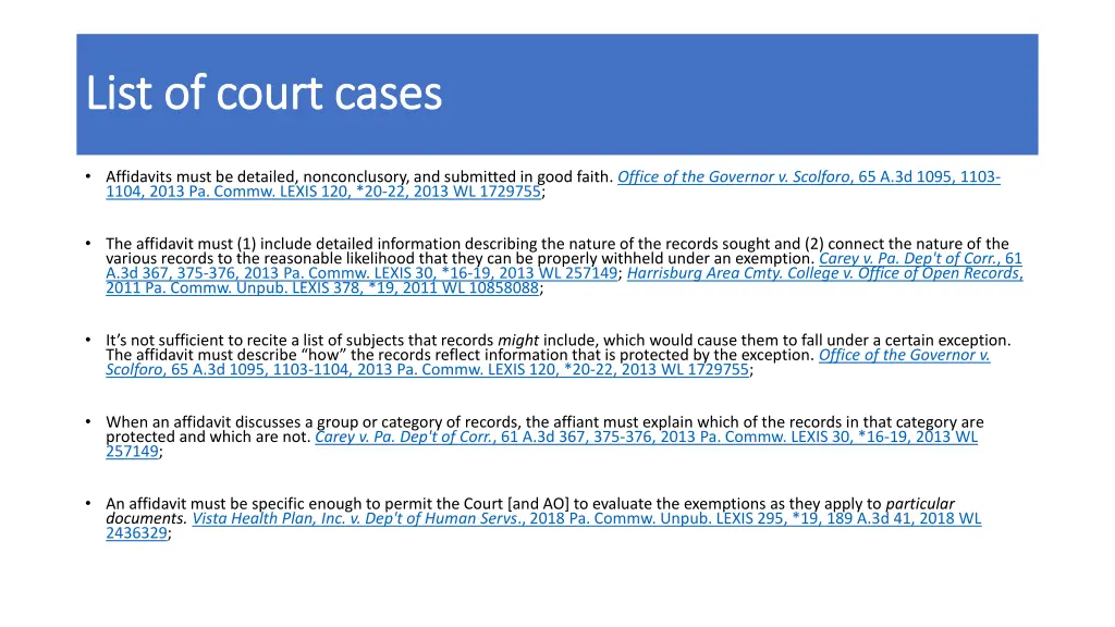 list of court cases list of court cases