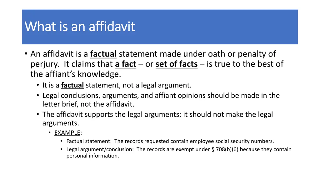 what is an affidavit what is an affidavit