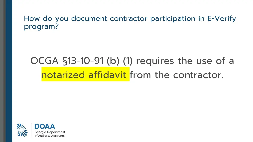 how do you document contractor participation