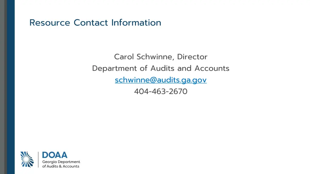 resource contact information