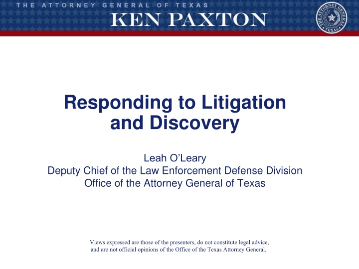 responding to litigation and discovery