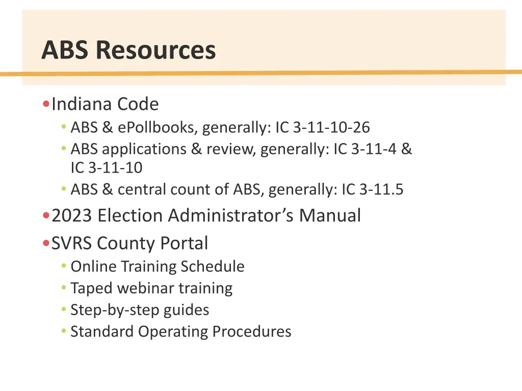 abs resources