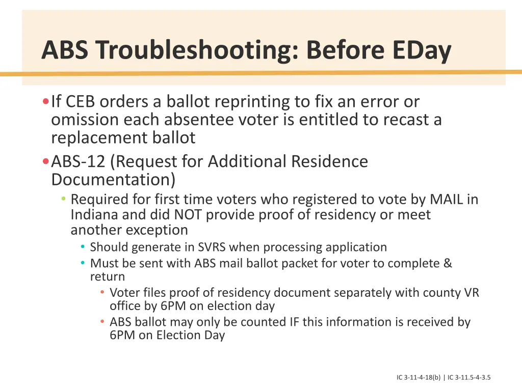 abs troubleshooting before eday 1